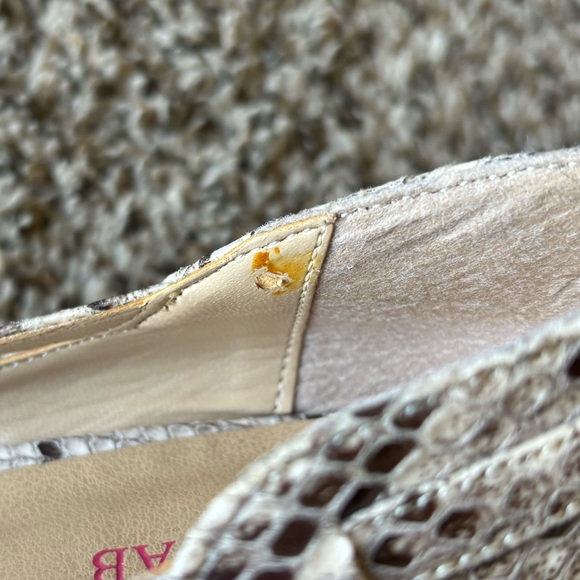 Just Fab Marlena Snakeskin Tan 3 Inch Pumps - Picture 9 of 11